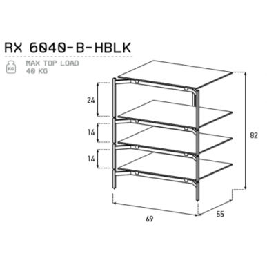 Hi-Fi стойка Sonorous RX 6040 B BLK
